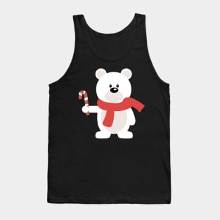 Christmas White Bear Tank Top